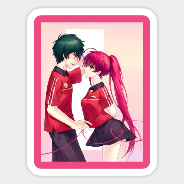 hataraku maou sama Sticker by the rasta